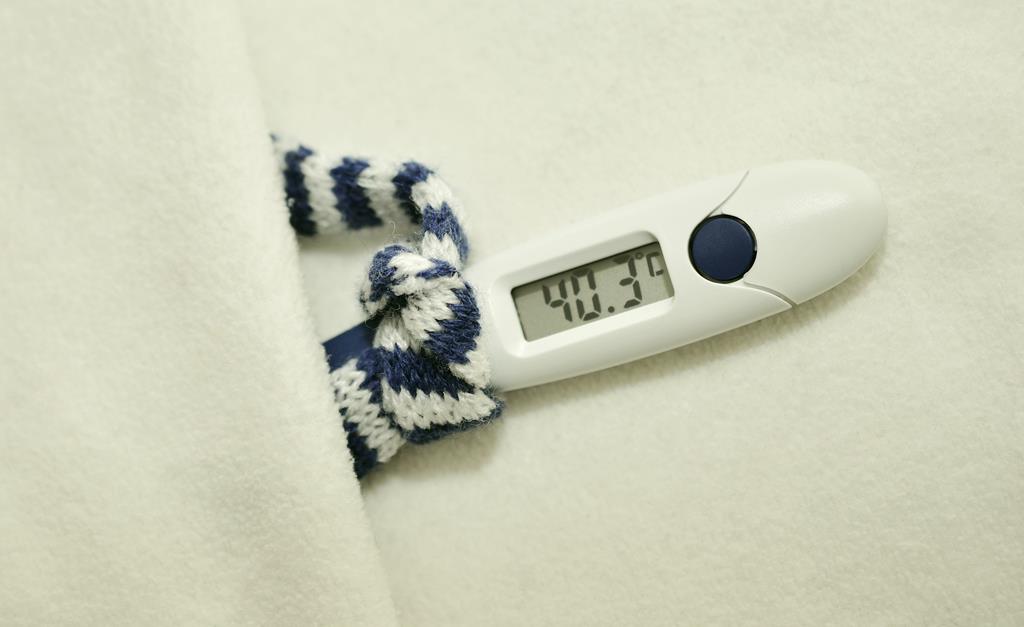 Image of thermometer displaying high temperature