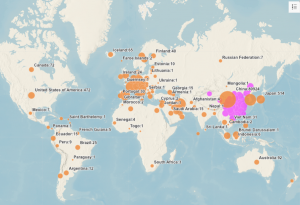 map of coronavirus spread